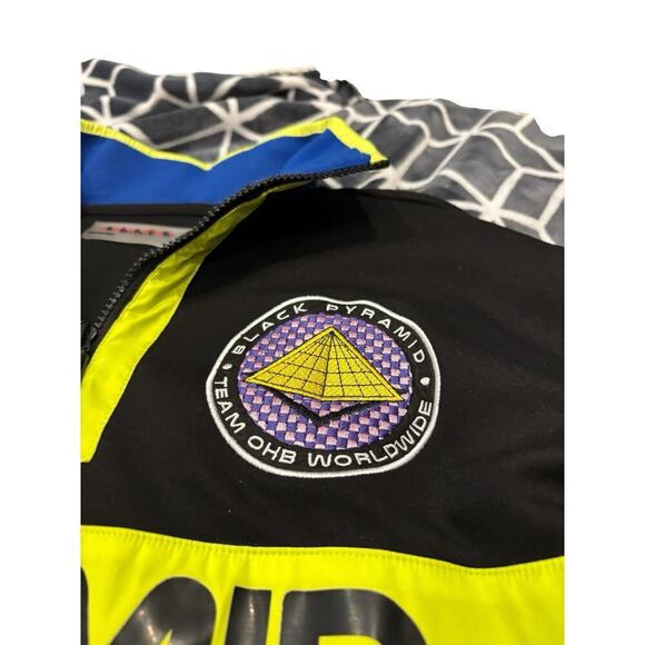 Pyramid Colorblock Pullover Sweatshirt with Embroidered Patches - Picture 7 of 8